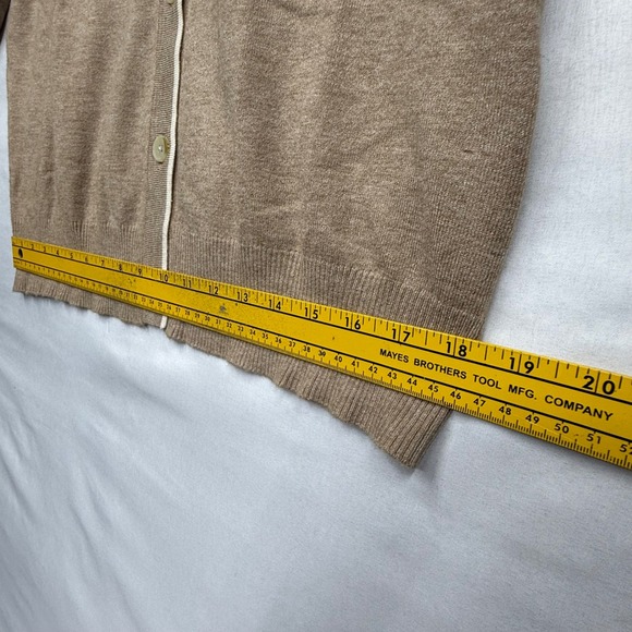 Scotch Soda Amsterdam Women's Beige Cardigan V Neck Button‎ Front Knit Size XXL - Picture 8 of 17